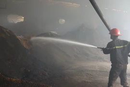 Hiện trường vụ cháy. (Ảnh: Nguyễn Văn Việt/TTXVN)