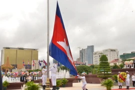 Quang cảnh buổi lễ. (Ảnh: Minh Hưng-Chanh Đa/TTXVN)