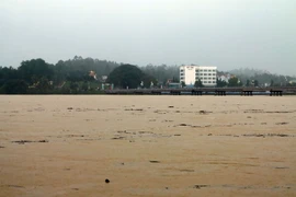 ​Sông Trà Khúc đoạn qua thành phố Quảng Ngãi. (Ảnh Nguyễn Đăng Lâm/TTXVN)