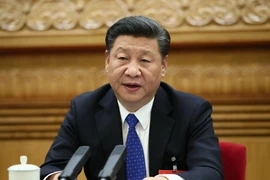 Tổng Bí thư, Chủ tịch Tập Cận Bình đọc báo cáo chính trị trình Đại hội 19. (Nguồn: THX/TTXVN)