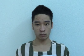 Đối tượng Trần Thế Cường tại cơ quan công an. (Ảnh: Nguyễn Văn Việt/TTXVN)