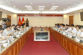 Quang cảnh buổi làm việc. (Ảnh: Văn Điệp/TTXVN)