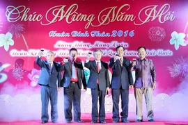 Tết Cộng đồng người Việt Nam tại Lào. (Ảnh: Phạm Kiên/Vietnam+)