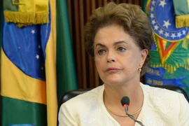 Tổng thống Brazil Dilma Rousseff phát biểu trong một cuộc họp ở Brasilia ngày 4/3. (Ảnh: AFP/TTXVN) 