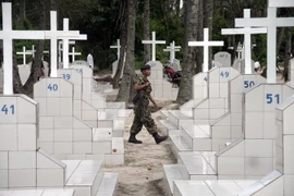 Bạo lực ở Burundi khiến ít nhất 240 người thiệt mạng và khoảng 200.000 người phải rời bỏ nhà cửa đi lánh nạn kể từ hồi tháng 4. (Ảnh: AFP/TTXVN)