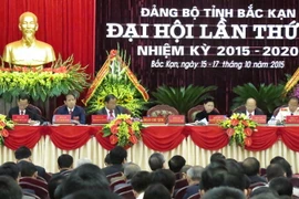 Đại hội đại biểu Đảng bộ tỉnh Bắc Kạn lần thứ XI, nhiệm kỳ 2015-2020. (Ảnh: Nguyễn Trình/TTXVN)