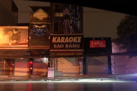 Quán karaoke Sao Băng, đường Minh Khai, phường Đông Ngàn, thị xã Từ Sơn. (Ảnh: Thanh Thương/TTXVN)