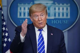 Tổng thống Mỹ Donald Trump tại một cuộc họp báo ở Washington, DC. (Ảnh: AFP/TTXVN)