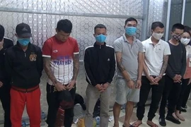 Các đối tượng bị công an Thanh Hóa bắt giữ. (Ảnh: TTXVN phát)