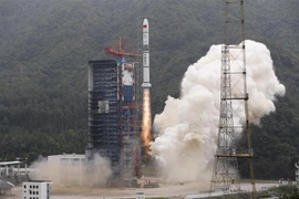 Tên lửa Trường Chinh-2C được phóng lên quỹ đạo từ Trung tâm phóng vệ tinh Tây Xương, tỉnh Tứ Xuyên, Trung Quốc. (Ảnh: THX/TTXVN)