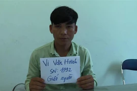 Đối tượng Vi Văn Hành tại cơ quan công an. (Ảnh: Nguyễn Văn Việt/TTXVN)