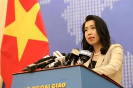 Người Phát ngôn Bộ Ngoại giao Lê Thị Thu Hằng trả lời báo chí và thông báo một số hoạt động đối ngoại của Việt Nam trong thời gian tới. (Ảnh: Văn Điệp/TTXVN)