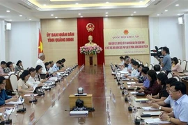 Quang cảnh buổi làm việc. (Ảnh: Đức Hiếu/TTXVN)