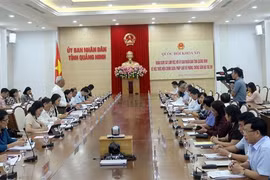 Quang cảnh buổi làm việc. (Ảnh: Đức Hiếu/TTXVN)