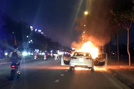 Hiện trường vụ cháy. (Ảnh: TTXVN phát)