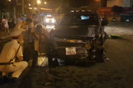 Hiện trường vụ tai nạn. (Ảnh: Đậu Tất Thành/Vietnam+)