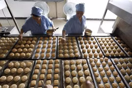 Bánh Trung thu loại nhân mới làm từ thịt... nhân tạo. (Nguồn: qz)