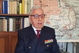 Đại tá Jacques Allaire, một cựu chiến binh Pháp từng tham chiến tại Chiến trường Điện Biên Phủ. (Ảnh: Linh Hương/Vietnam+)