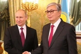 Tổng thống Nga Vladimir Putin và người đồng cấp Kazakhstan Kassym-Jomart Tokayev. (Nguồn: kazpravda)