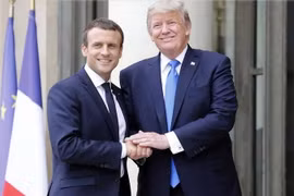 Tổng thống Mỹ Donald Trump và Tổng thống Pháp Emmanuel Macron. (Nguồn: Getty Images)