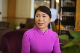 Bà Lê Thị Lụa, Bí thư Đảng ủy xã Việt Thành, huyện Trấn Yên, tỉnh Yên Bái. (Ảnh: Doãn Tấn-Thành Đạt/TTXVN)
