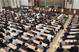 Sinh viên tham dự một bài giảng tại một trường đại học Nhật Bản. (Nguồn: kyodonews)