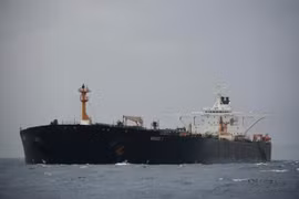 Tàu chở dầu Grace 1 của Iran trên vùng biển ngoài khơi Gibraltar ngày 6/7 vừa qua. (Ảnh: AFP/TTXVN)