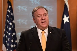 Ngoại trưởng Mỹ Mike Pompeo tại cuộc họp báo ở Washington D.C, Mỹ. (Ảnh: THX/TTXVN)