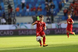 Tiền vệ Quang Hải của đội tuyển Việt Nam đã thi đấu xuất sắc trong các trận đấu ở vòng bảng Asian Cup 2019. (Ảnh: Hoàng Linh/TTXVN)