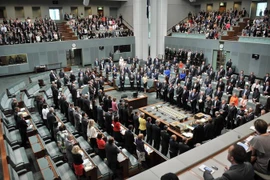 Toàn cảnh một phiên họp Quốc hội Australia ở Canberra. (Ảnh: AFP/TTXVN)