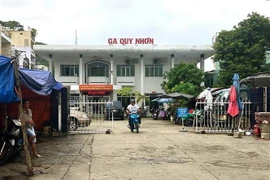 Ga Quy Nhơn vắng hành khách, đang hoạt động thua lỗ. (Ảnh: Nguyên Linh/TTXVN)