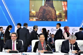 Phó Chủ tịch Thường trực Quốc hội Tòng Thị Phóng tham dự lễ khai mạc Hội nghị Chủ tịch Quốc hội các nước Á Âu lần thứ 4. (Ảnh: Dương Trí/TTXVN)