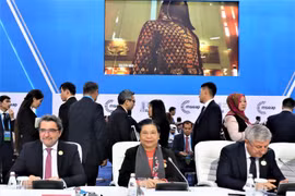 Phó Chủ tịch Thường trực Quốc hội Tòng Thị Phóng tham dự lễ khai mạc Hội nghị Chủ tịch Quốc hội các nước Á Âu lần thứ 4. (Ảnh: Dương Trí/TTXVN)