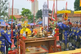 Khai hội Đền Xã Tắc vùng biên năm 2019. (Ảnh: Văn Đức/TTXVN)