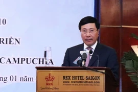 Phó Thủ tướng, Bộ trưởng Bộ Ngoại giao Việt Nam Phạm Bình Minh phát biểu khai mạc. (Ảnh: Xuân Khu/TTXVN)