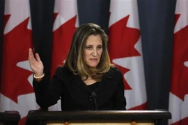 Ngoại trưởng Canada Chrystia Freeland. (Ảnh: AFP/TTXVN)