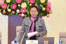 Chủ tịch Quốc hội Nguyễn Thị Kim Ngân phát biểu. (Ảnh: Trọng Đức/TTXVN)