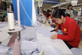 May hàng xuất khẩu. (Ảnh minh họa: Trần Việt/TTXVN)