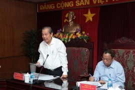 Phó Thủ tướng Thường trực Chính phủ Trương Hòa Bình, phát biểu. (Ảnh: Vũ Hoàng Giang/TTXVN) 
