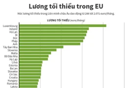 [Infographics] Lương tối thiểu trong Liên minh châu Âu