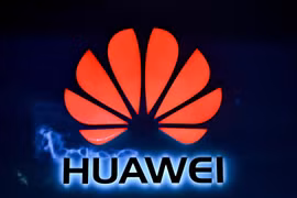 Biểu tượng Huawei. (Ảnh: AFP/TTXVN)
