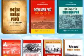 Bộ sách “65 năm Chiến thắng Điện Biên Phủ - Mốc vàng chói lọi.” (Ảnh: Nhà xuất bản Thông tin và Truyền thông)