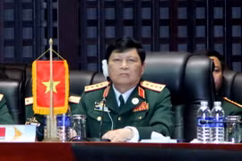 Bộ trưởng Quốc phòng, Đại tướng Ngô Xuân Lịch tại hội nghị. (Ảnh: Nguyễn Chiến/TTXVN)
