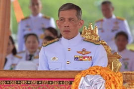 Hoàng Thái tử Maha Vajiralongkorn chủ trì một nghi lễ của Hoàng gia ở thủ đô Bangkok ngày 13/5. (Nguồn: EPA/TTXVN)