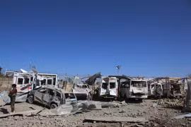 Hiện trường một vụ đánh bom ở Afghanistan. (Nguồn: THX/TTXVN) 