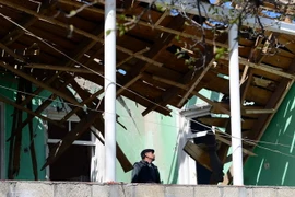 Nhà cửa bị phá hủy sau cuộc giao tranh tại khu vực Nagorny Karabakh. (Nguồn: AFP/TTXVN)