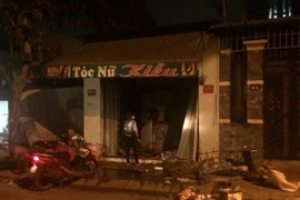 Hiện trường vụ cháy. (Ảnh: Nguyễn Thành Chung/TTXVN)