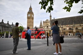 Tháp Big Ben ở trung tâm London ngày 11/6. (Nguồn: AFP/TTXVN)