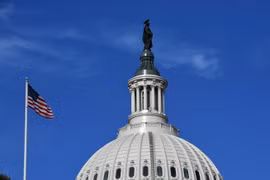 Tòa nhà Quốc hội Mỹ ở Washington D.C. (Nguồn: THX/TTXVN)