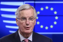 Trưởng phái đoàn đàm phán Brexit của EU Michel Barnier tại cuộc họp báo ở Brussels, Bỉ. (Nguồn: AFP/TTXVN) 